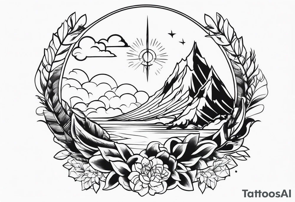 heaven vignette tattoo idea