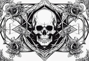 Skeleton front lever tattoo idea