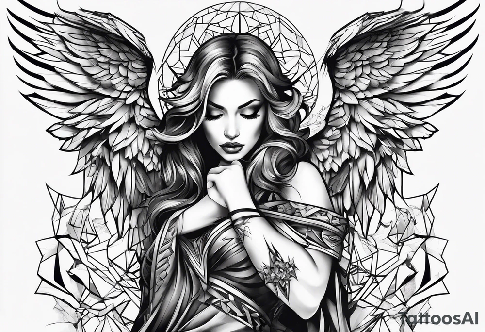 fallen angel tattoo idea