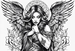 fallen angel tattoo idea
