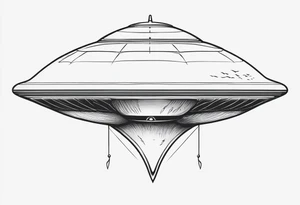 alien ufo in shape of stingray more basic tattoo idea