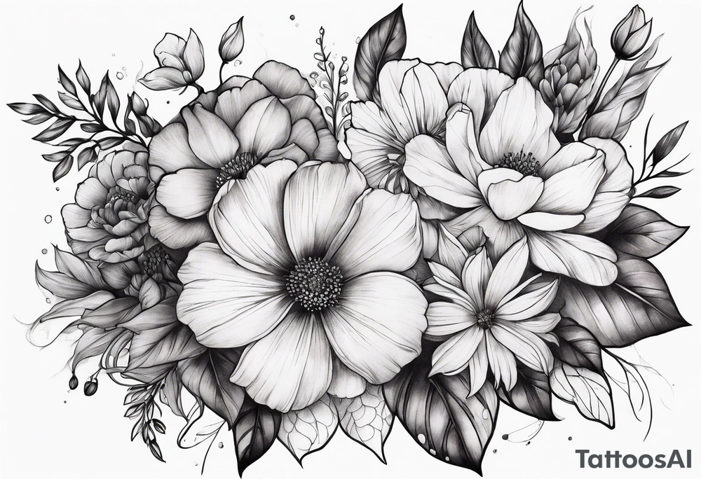 Floral arm sleeve tattoo idea
