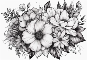 Floral arm sleeve tattoo idea