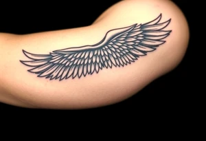 Full Shoulder to elbow wing tattoo idea
