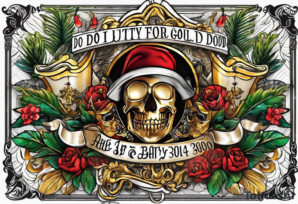 Do it for the bay gold blooded tattoo idea