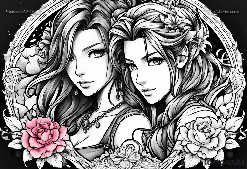 aerith Gainsborough wedding tattoo idea