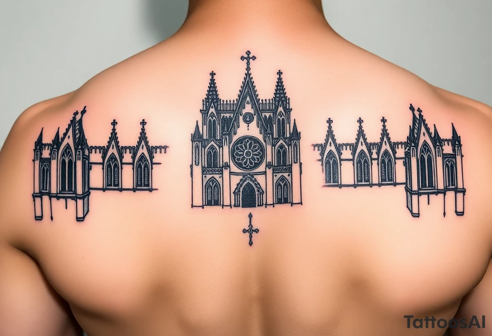 Gothic cathedral tattoo idea