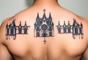 Gothic cathedral tattoo idea