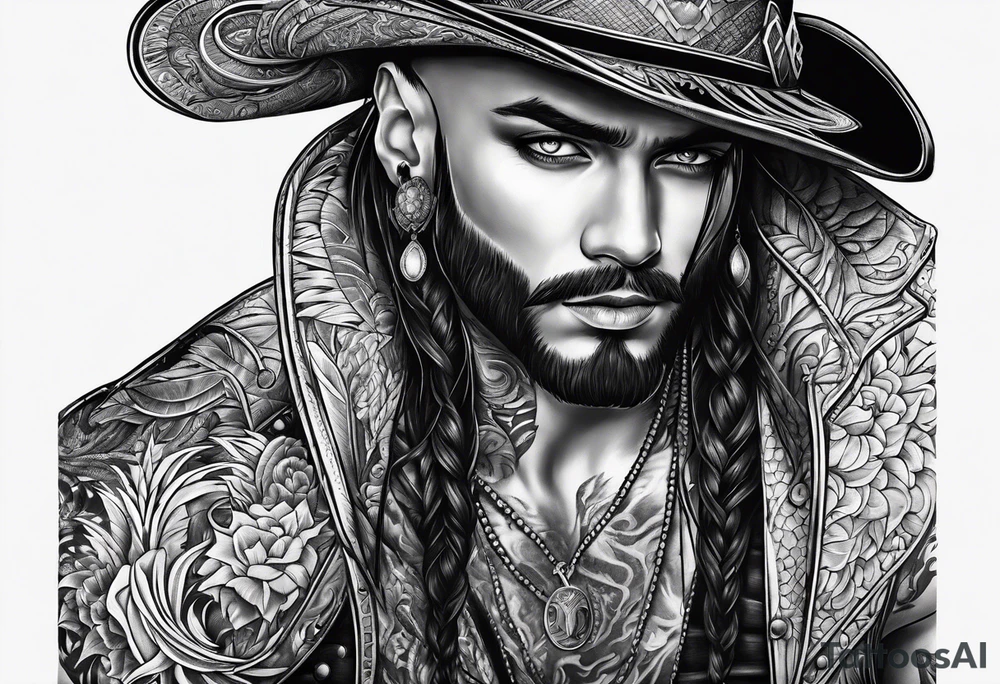 leather man tattoo idea