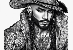 leather man tattoo idea