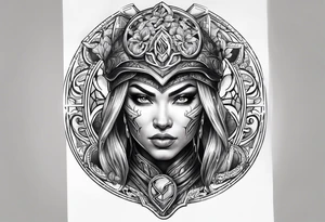 Mortal kombat woman with ornament a round her like sampagitajay tattoo idea