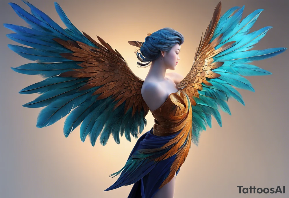 It will go up the left arm, starting from the elbow, passing through the shoulder and going to the upper left half of the back, also taking in a little of the left breast.

The design would be as follows: rising from the left elbow with feathers moving in the wind, interacting in space with tree branches with leaves, also under the influence of the movement of the wind, which can also be represented. As the arm rises, rays also appear and, approaching the shoulder, a vortex of energy from which the feathers come reveals the head of an owl located on the left chest. On the back, the tree branches reach and enter a more solid geometry that refers to the earth in a psychedelic way, mixing various elements that refer to the energy of creation, birth, earth house, spiral, symbols of community, all together as an implosion that represents where life comes from and some chain breaking. tattoo idea