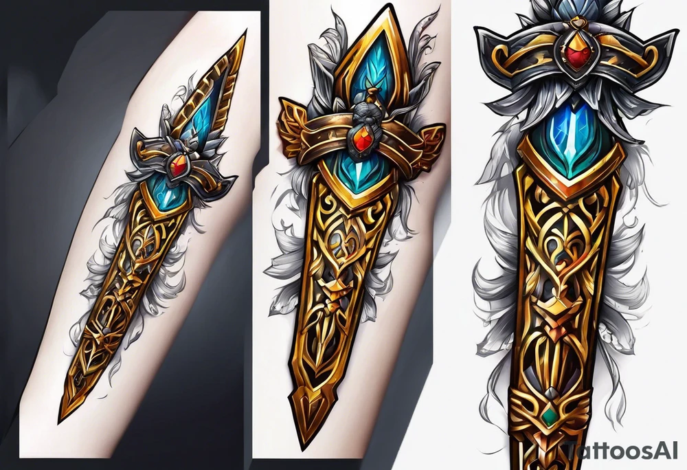 Sword going in to cicada tattoo idea