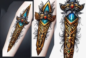Sword going in to cicada tattoo idea