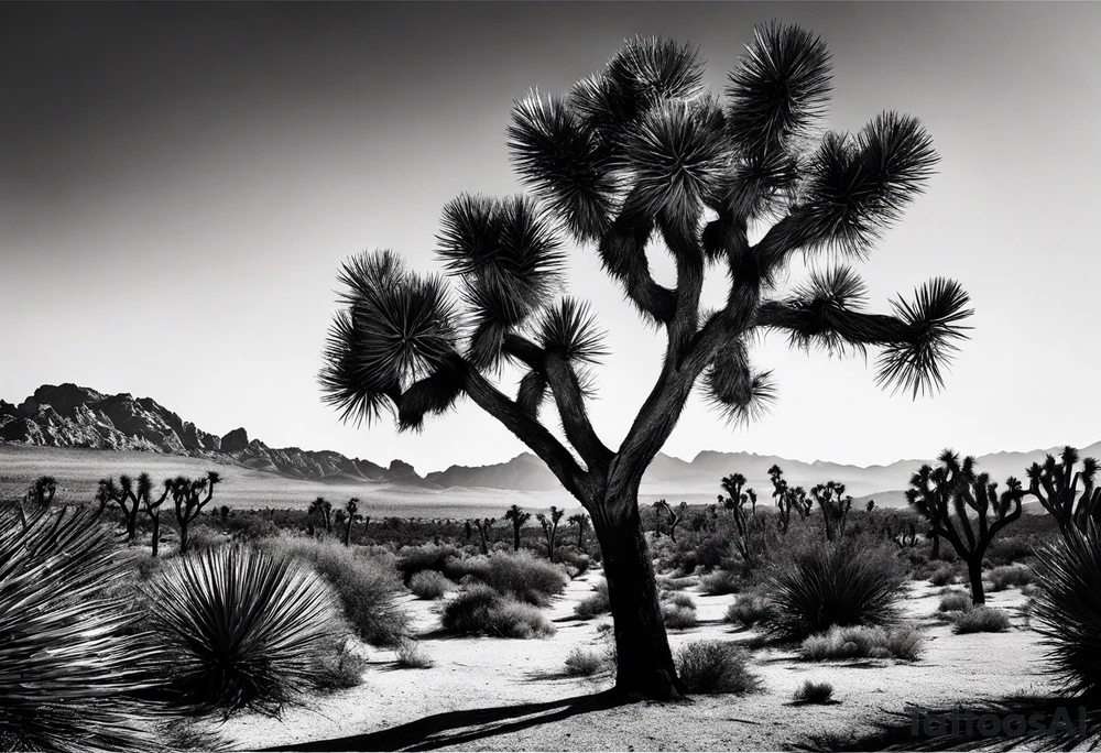 Tall Joshua tree tattoo idea
