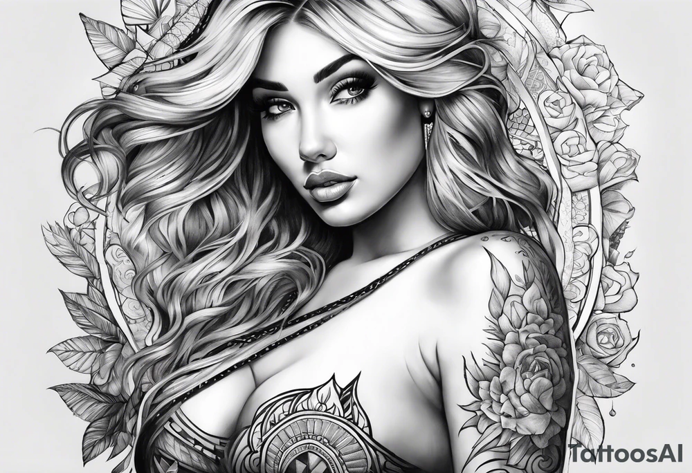 busty tattoo idea