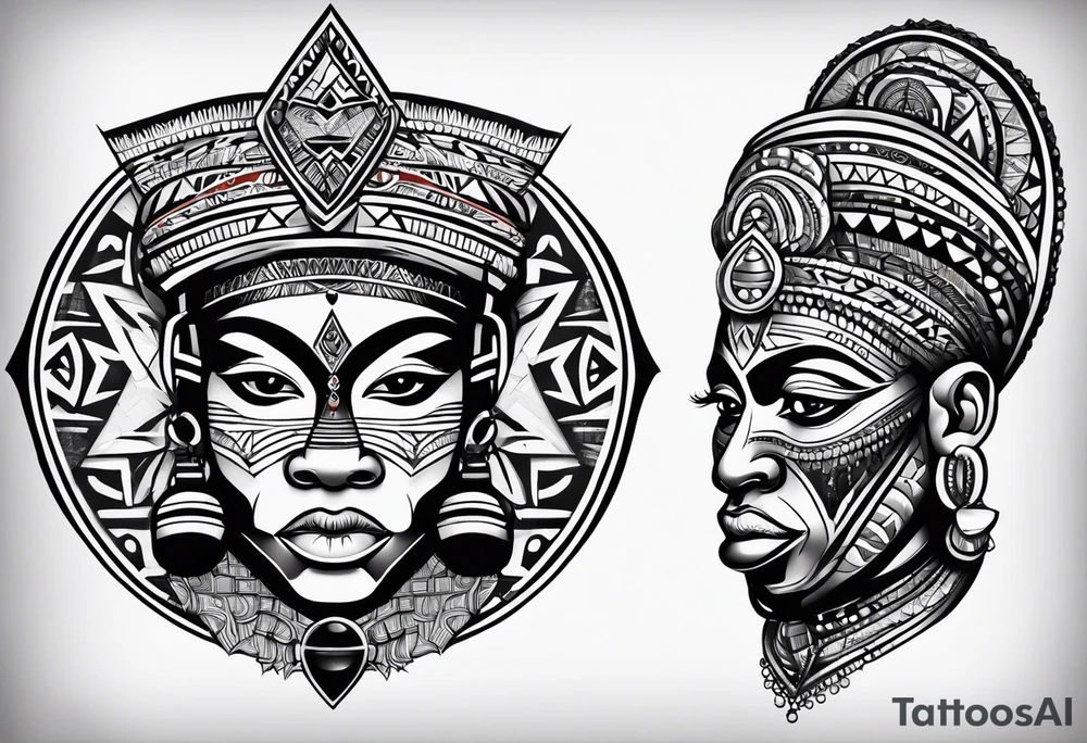 African tribal tattoo idea