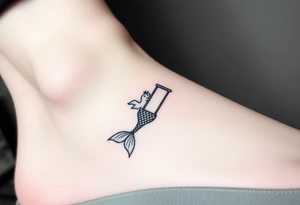 Mermaid tail with crutches tattoo idea