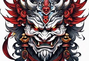 Oni mask tattoo idea