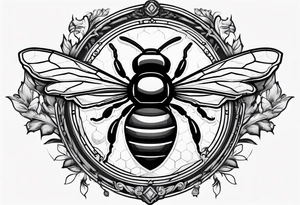 a bee inside of a emblem, like a family blazon
think like Louis XIV
a bit classy tattoo idea