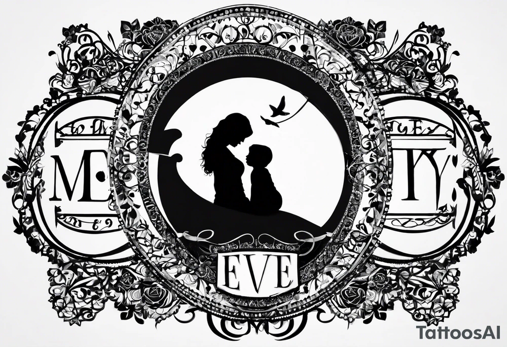 Black and white, incorporating roman numerals for June, 12,2012. This is my son and mine's adoption day, our "forever and ever day" Likely placement will be forearm and or wrist for me, small and linear design tattoo idea