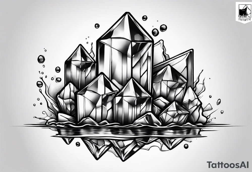 Melting ice cubes tattoo idea