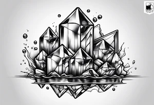 Melting ice cubes tattoo idea