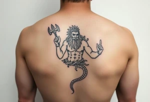 neptune god of sea tattoo idea