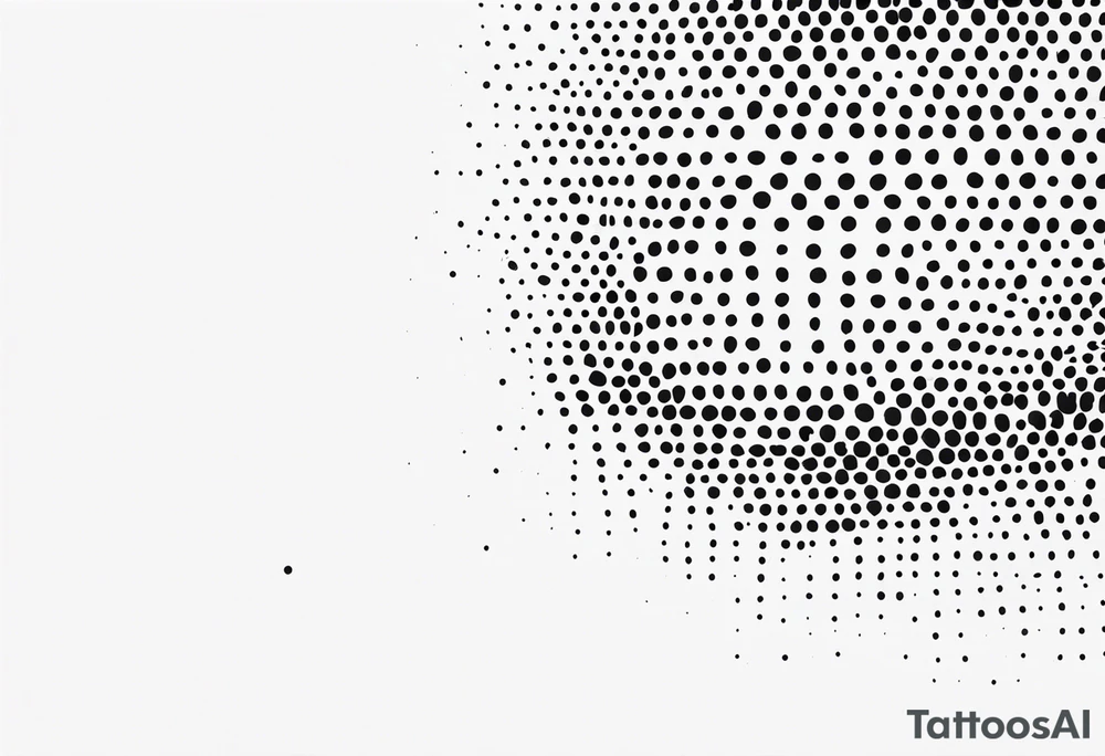 simple shape made from black dots and circles to go on upper arm/shoulder tattoo idea