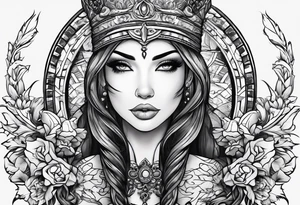 a knife piercing through an iphone screen tattoo idea