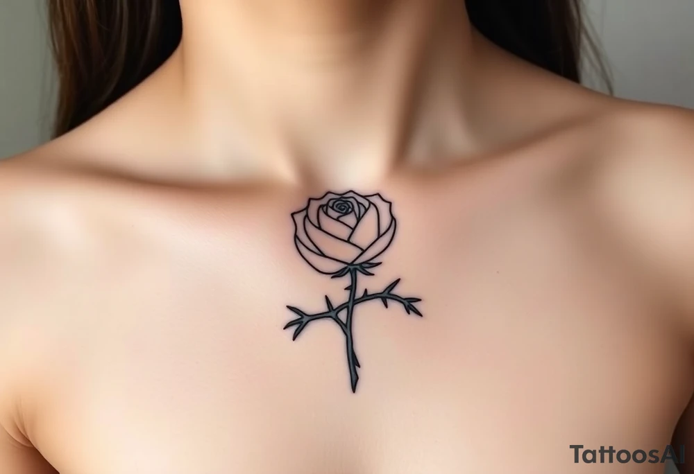 Rose and thorns tattoo idea