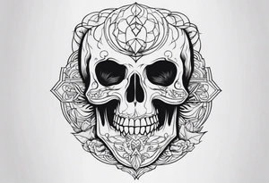 Mysterious Skull tattoo idea