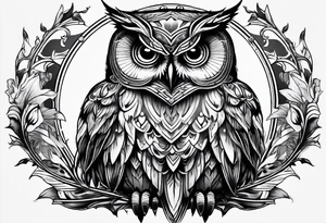 owl with a sheet over its head like a ghost tattoo idea