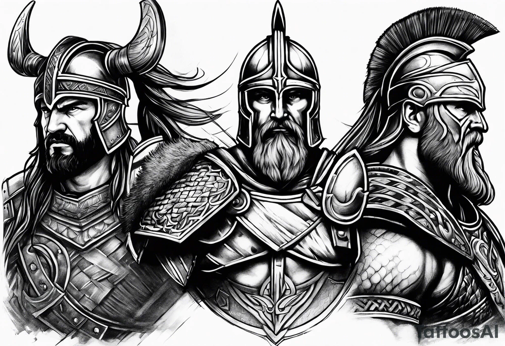 Spartan Warriors & Vikings tattoo idea