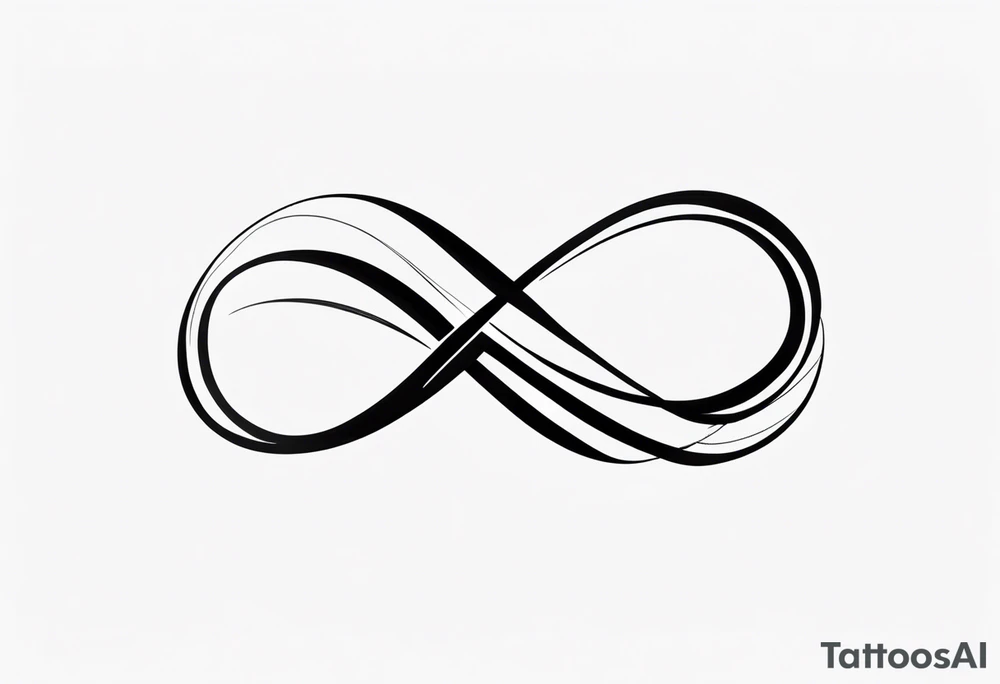 Infinity symbol, containing the letters "D3" and "SJ" tattoo idea