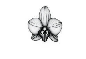 Small orchid flower tattoo idea