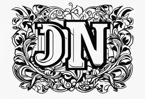 Initials JDM , JNM , JAG tattoo idea