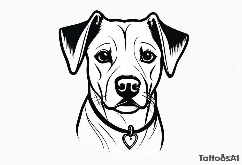 cachorro que tem um coração no bumbum antes do rabo felpudo tattoo idea