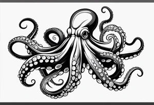 long octopus tattoo idea