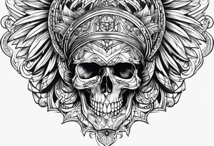 skull head tattoo idea