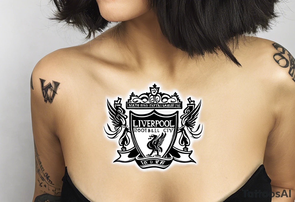 Small tattoo for a woman who love the Liverpool city, I would like to write the name of the city creating a heart shape, just text no places and no football tattoo idea