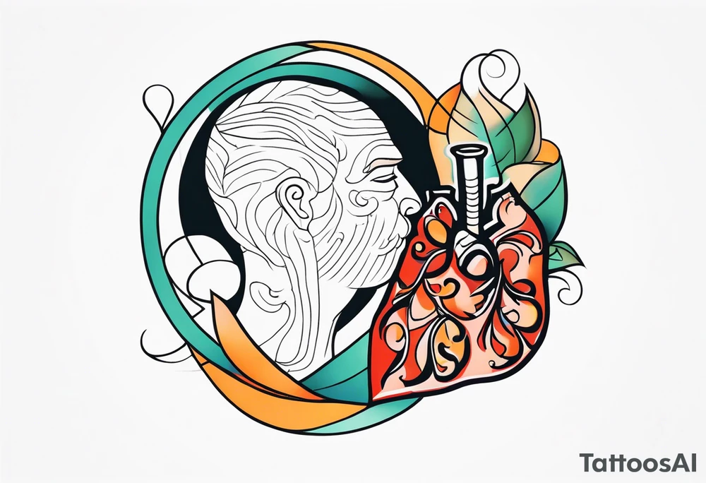 Lung and father tattoo idea