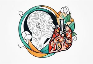Lung and father tattoo idea