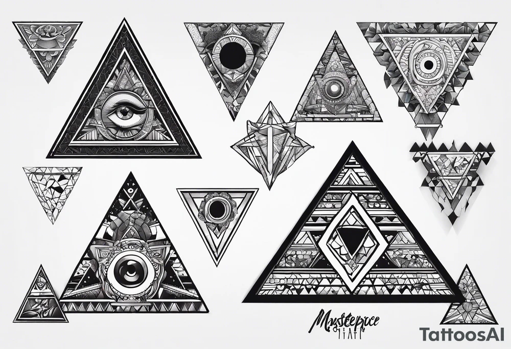 simple triangle tattoo idea