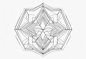 line art, geometric, minimalist tattoo idea
