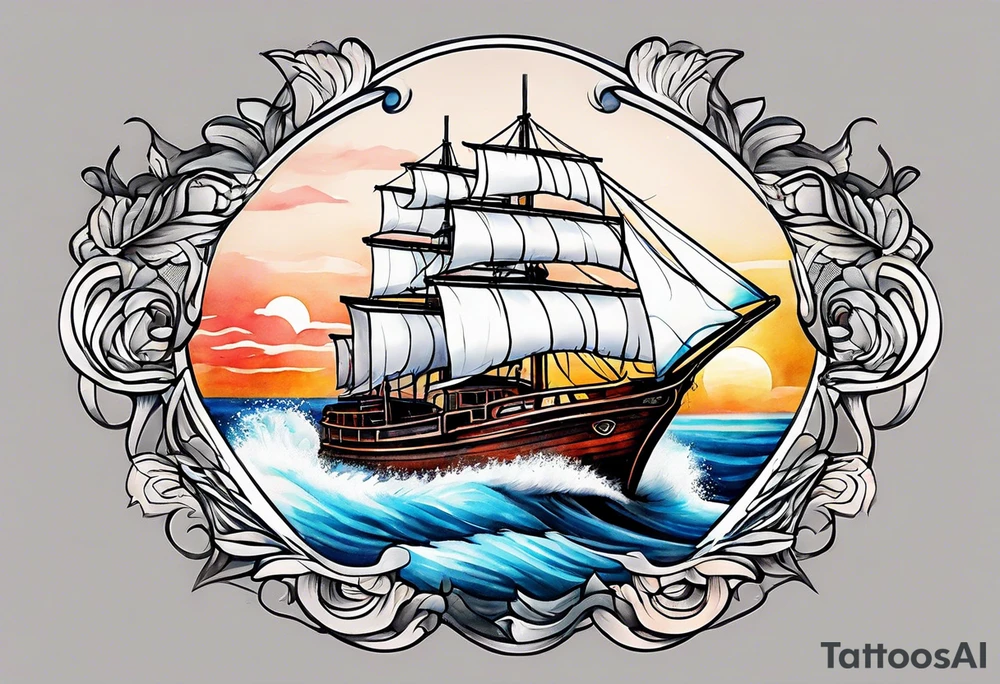 boat tattoo idea