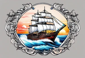 boat tattoo idea