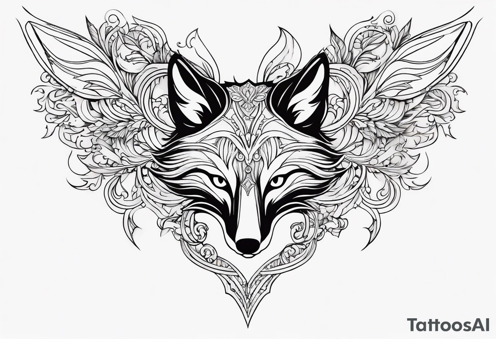Fox with wings tattoo idea