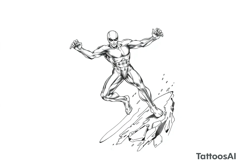 Silver Surfer comic accurate tattoo idea