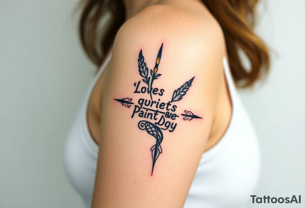 Quotes, 
paintbrushes, 
Gladiolus tattoo idea